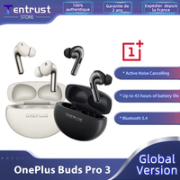 Global Version Oneplus Buds Pro 3 TWS Bluetooth Earphone 50dB Active Noise Canceling 43h Battery Life Bluetooth 5.4 IP55 AAC SBC