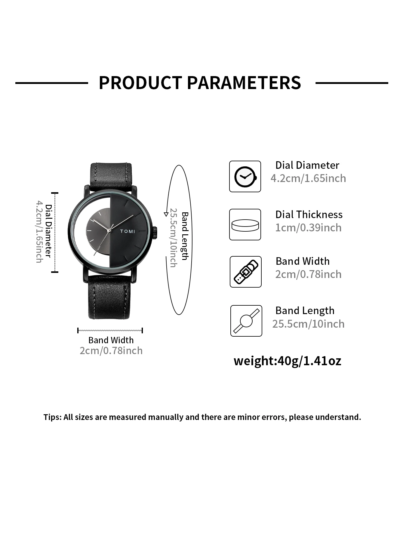 TOMI 3PCS Luxus Business Geschenk Box Set Männer Uhr Brieftasche Einfache Freizeit Kreative Hohl Zifferblatt Männer Quarzuhr Uhr uhr Geschenke – Detail 4
