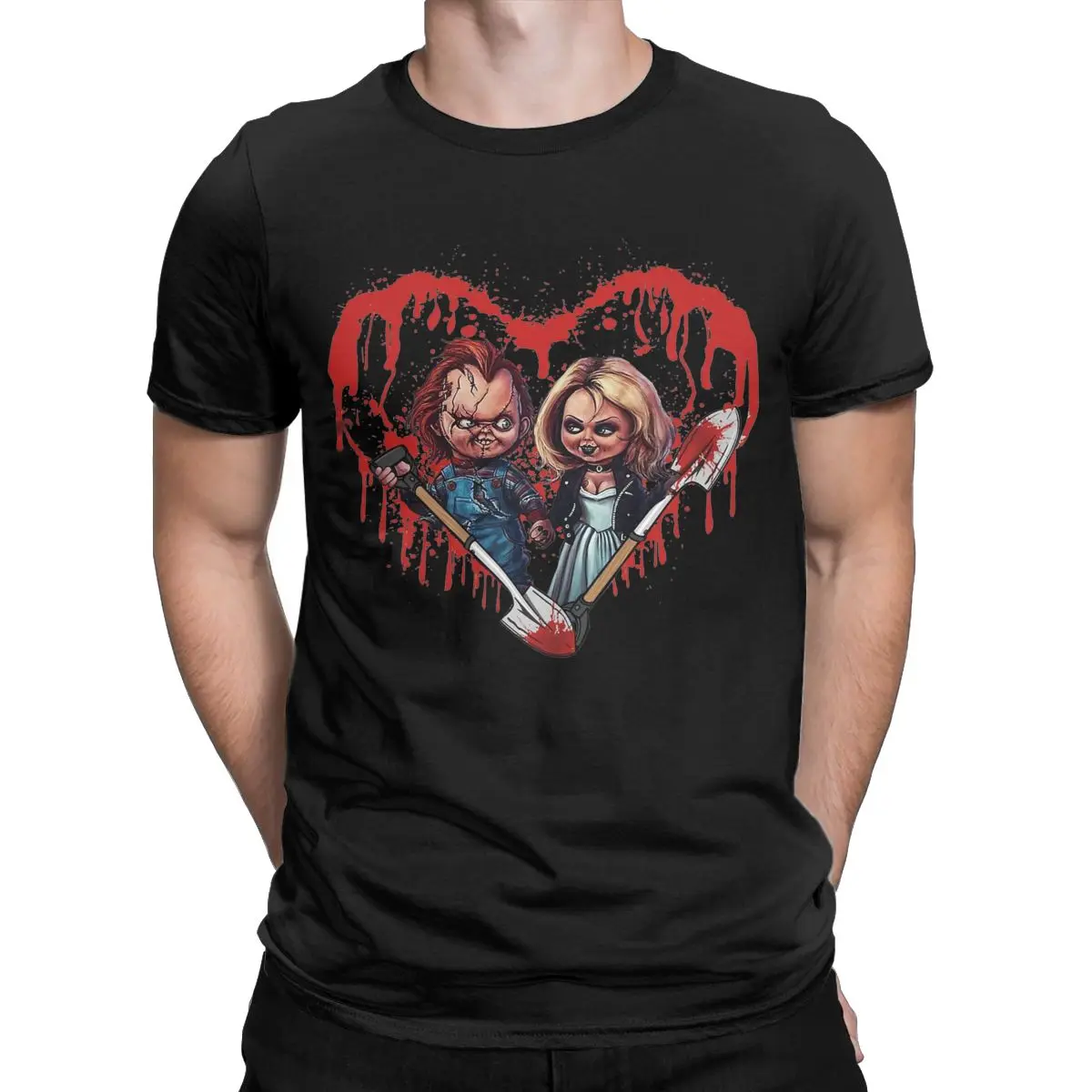 Bride Of Chucky T Shirt Men's Cotton Crazy T-Shirts Round Collar Tees Short Sleeve Clothing Classic