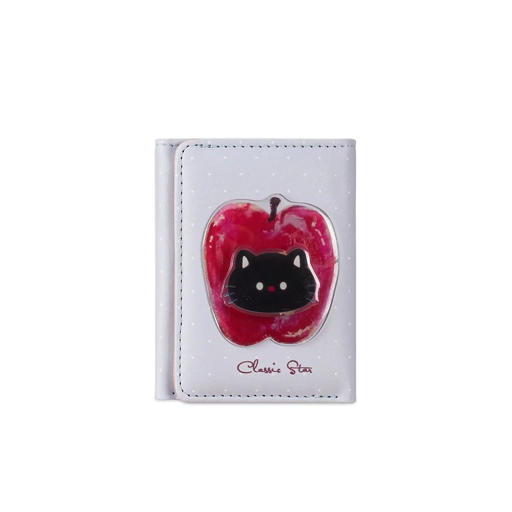 Fashion Cartoon Animal Tri-fold Wallet PU Multicolor Card Holder Large Capacity Zipper Clouse Women's Wallet Daily Use