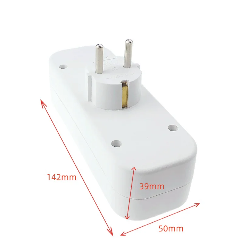 Nieuwe Eu Stekker 250V 16a 1 Naar 3 Manier Reizen Muur Oplader Adapter Stopcontact