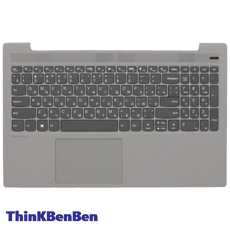 RU Russian Platinum Grey Keyboard Upper Case Palmrest Shell Cover For Lenovo Ideapad 5 15 ITL05 IIL05 ALC05 ARE05 5CB0X56317