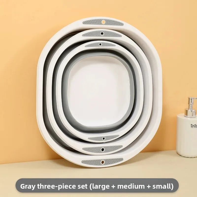 Faltbares, großes, tragbares Reise-Kompressionswaschbecken aus Kunststoff für Zuhause, Studentenwohnheim, Baby