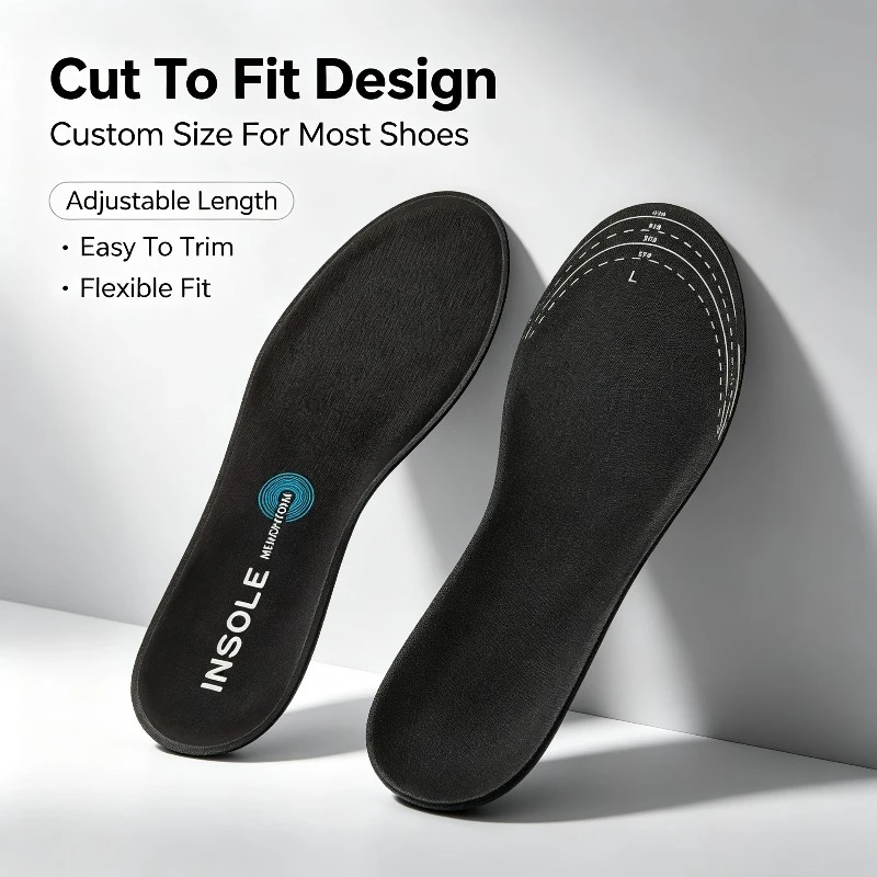 Memory Foam Sports Insoles Soft Shock Absorb Orthopedic Arch Support Deodorant Shoe Pads for Plantar Fasciitis