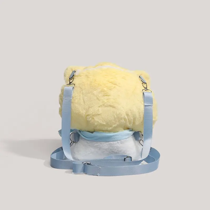 만화 ‌ Masyumaro 부드러운 플러시 배낭 애니메이션 박제 동물 플러시 장난감 Schoolbag 귀여운 학생 배낭 소녀 크리스마스 선물