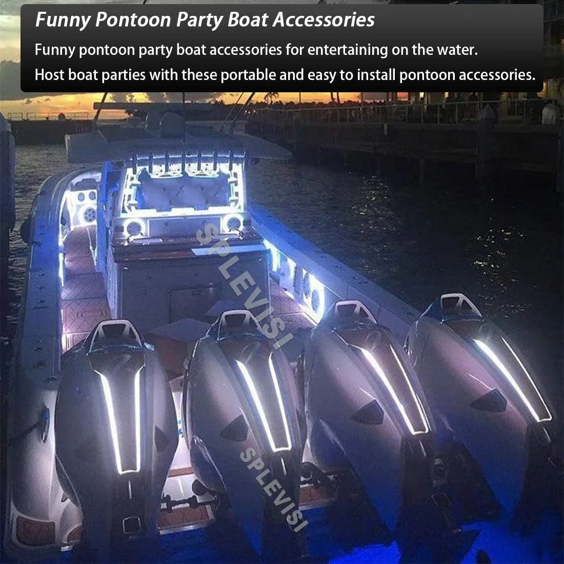 Pontoon Boat Marine Led Light Strip Duck Jon Bass Sailboat Kayak Boat Deck Accent Courtesy Interior Lights Fishing Night, White