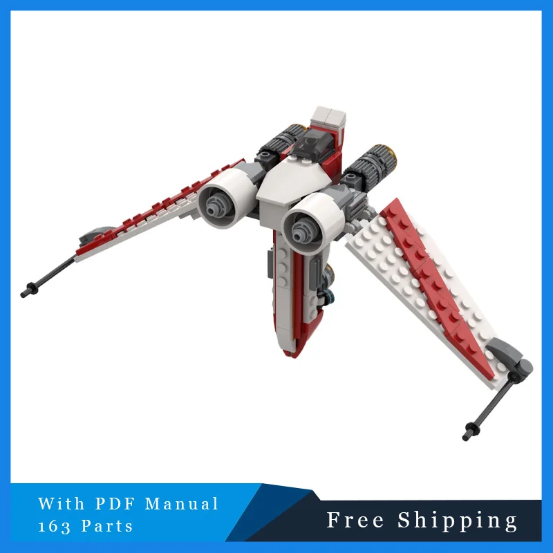 

163 PCS Star Battle Series Creative Red Warplane Technology Building Block Model Educational DIY Assembly Toy Kid Christmas Gift