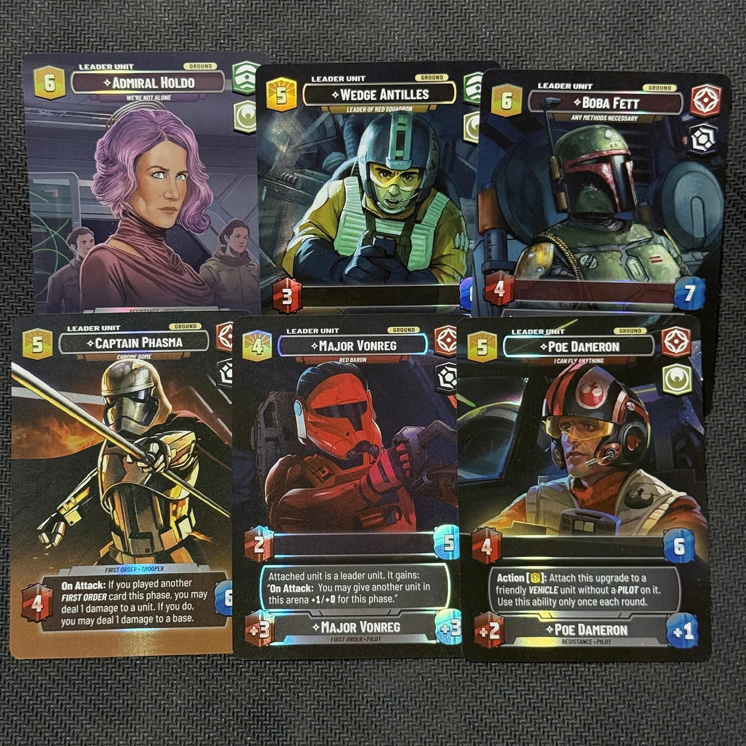 Star Wars Foil Proxy Card Showcase Jump to Lightspeed Admiral Ackbar Boba Fett Darth Vader Han Solo Luke Skywalker - view 4