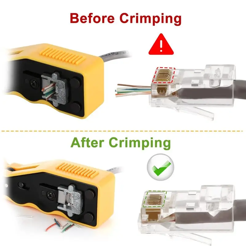 NEW HOT In Stock-RJ45 Crimp Tool Kit(K12) For Cat5 Cat5e Cat6 Pass Through