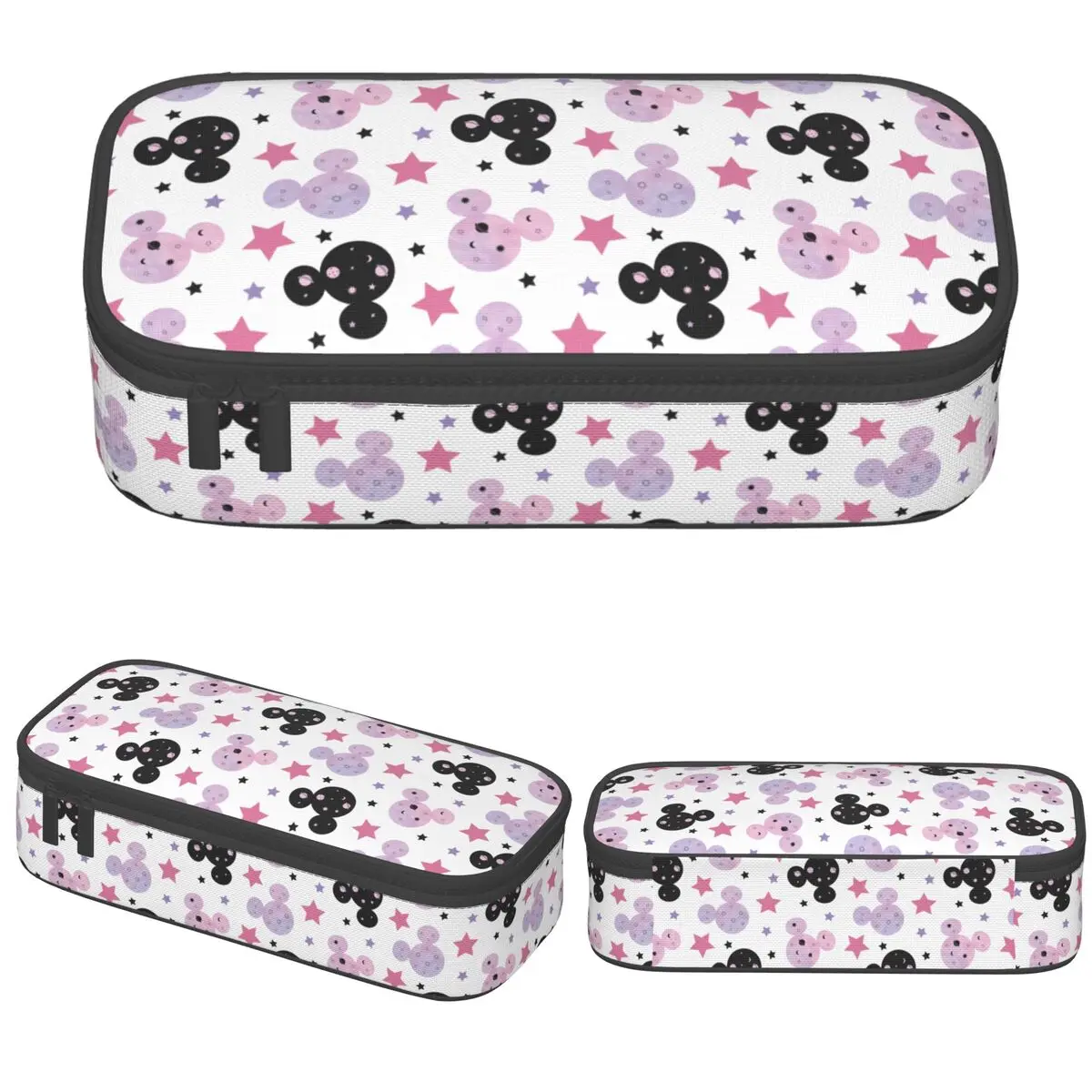 

Cartoon Mickey Mouse Minnie Pencil Cases Pen Bags Kids Large Storage School Supplies Cosmetic Pencilcases