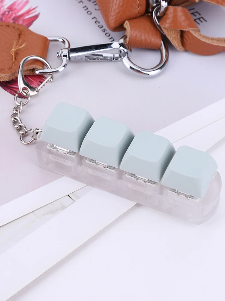 Keyboard Key  4 Keys Keyboard Keychain  Finger Keyboard Caps  Keyboard Clicker  for Adult Gifts To Relief Pass Time