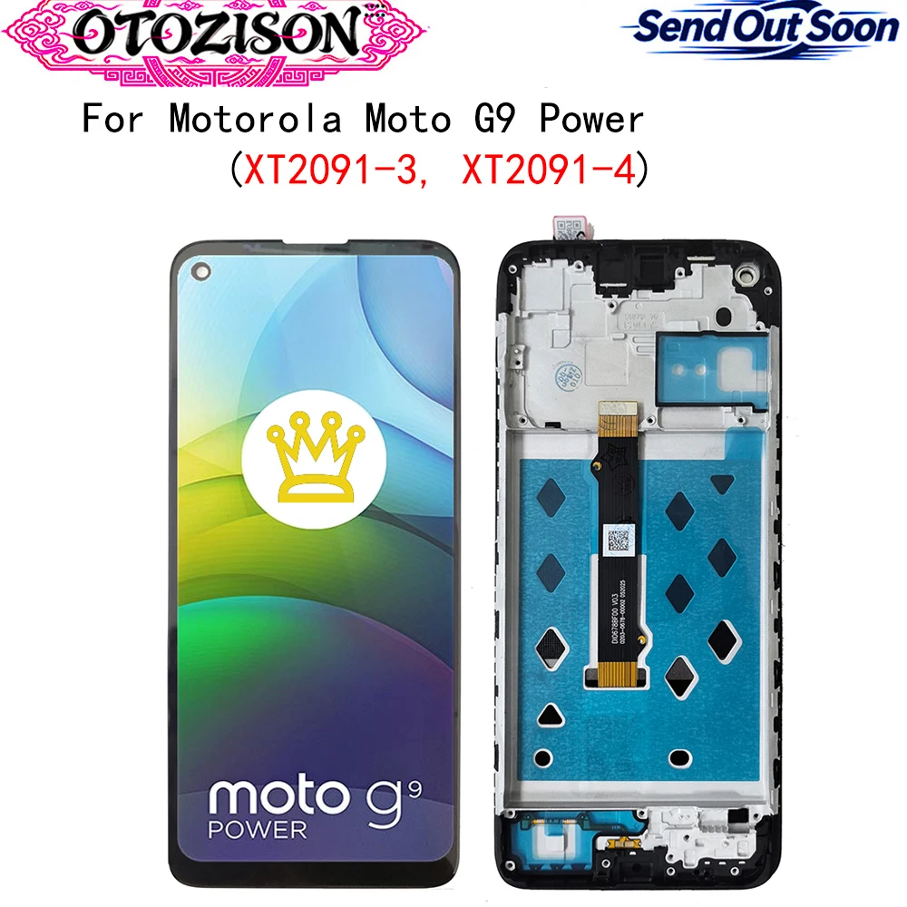 For Motorola Moto G9 Power LCD Display For Moto G9power XT2091-3 XT2091-4 LCD Screen Touch Panel Digitizer With Frame Assembly