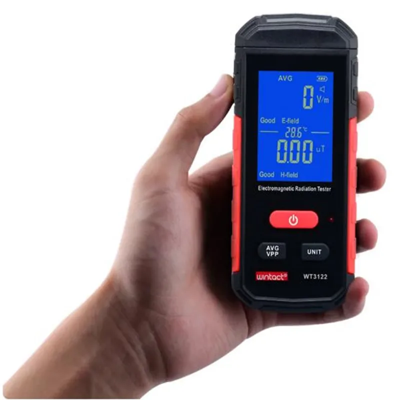 For Geiger Counter New WT3122 Electromagnetic Field Detector Wave Radiator Mobile PhoneRadiation Tester Audible Visual Alarm