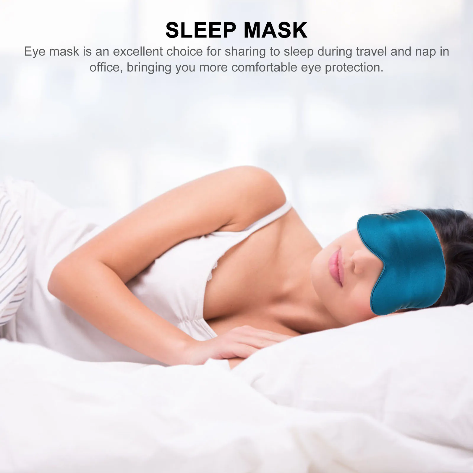 

Silk Eye Mask Block Light Comfortable Travel Nap Office Gift for Christmas Birthday Reduce Fine Lines Eye Sleep Shade Cover