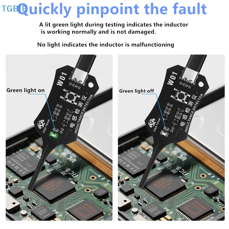 

[TL][TL]1Pcs Detector Motherboard Inductance Coil Quick Test Detector Tool For PC Repair Electromagnetic Check Inductance Tester