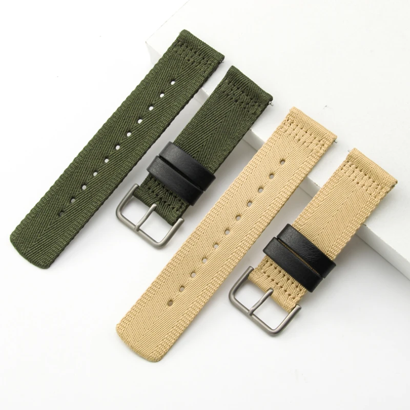 Canvas Nylon Watch Strap for Casio PRG-600YB PRW-6600 PRG-650 Army Green Men\'s Soft Comfortable Watch Band Accessories 24mm