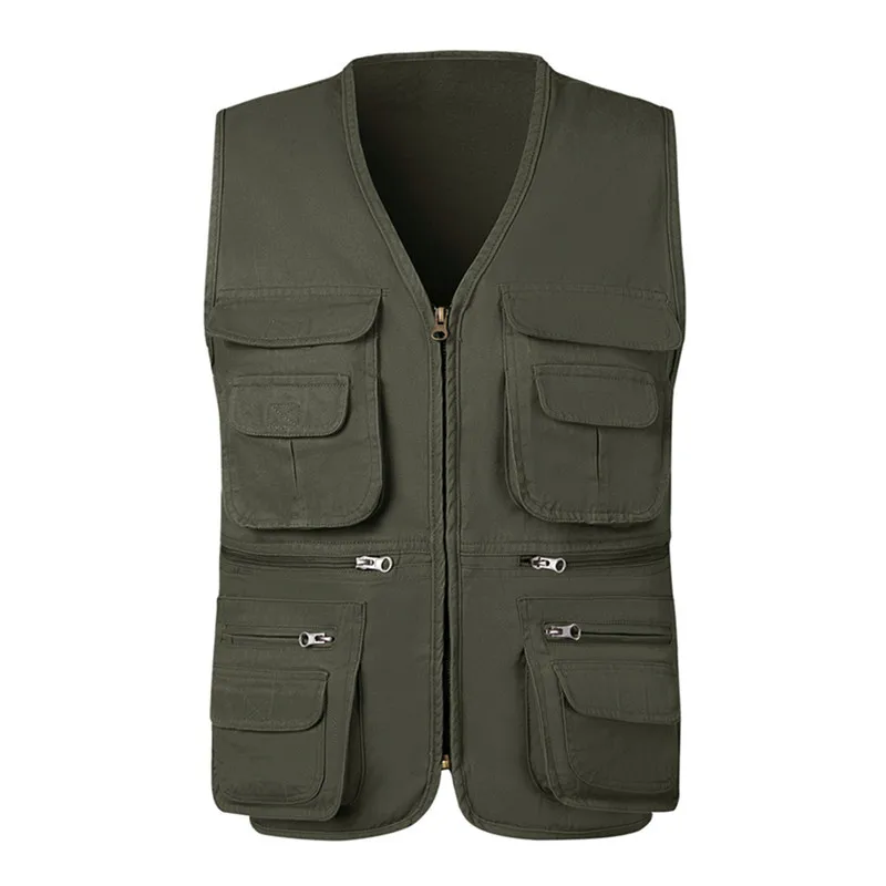 Gilet d'extérieur en verre multi-poches pour homme, veste décontractée pour homme, gilet de travail pour la photographie, document solide, directeur de pêche, journaliste, nouveau, 2024