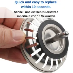 Kitchen Sink Drain Strainer Cover Bathroom Washroom Sink Basin Bath Tub Shower Waste Filter Rubber Seal Washer Gasket