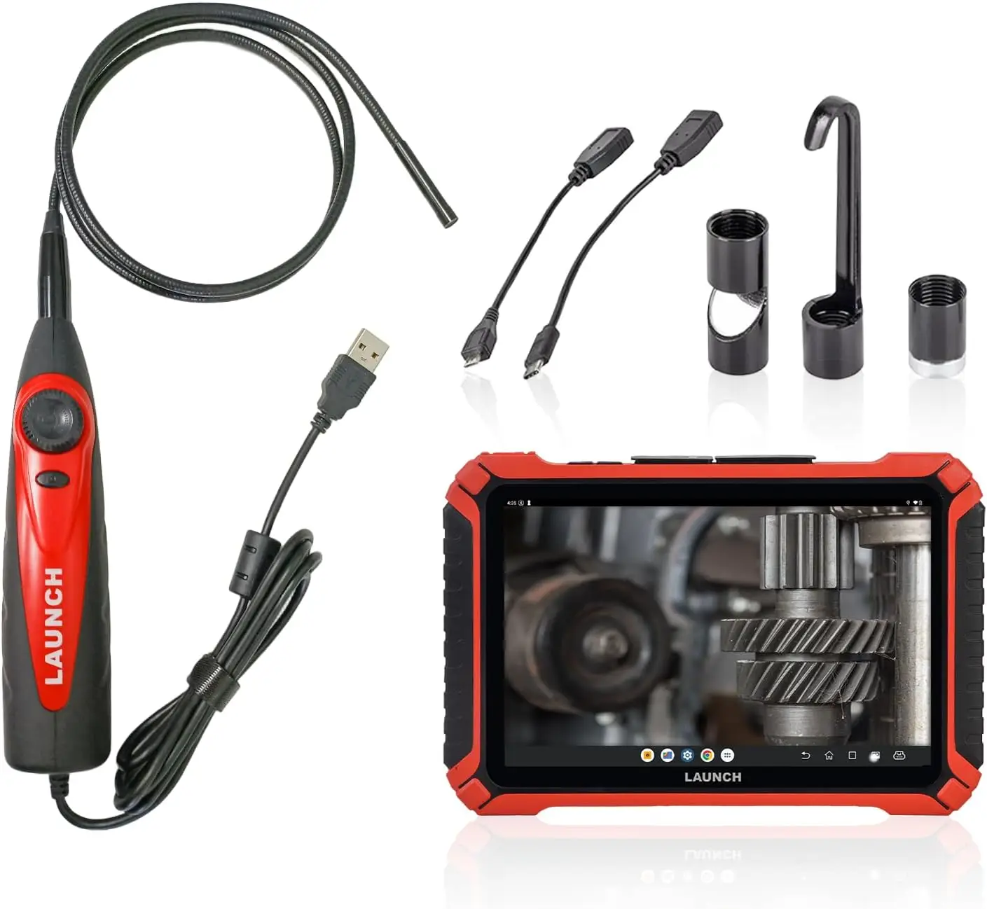 VSP-600 Промышленный HD-эндоскоп Серия X-431 Видеоскоп 7 мм Змеиная камера 6 светодиодных фонарей USB-бороскоп IP67 Водонепроницаемый