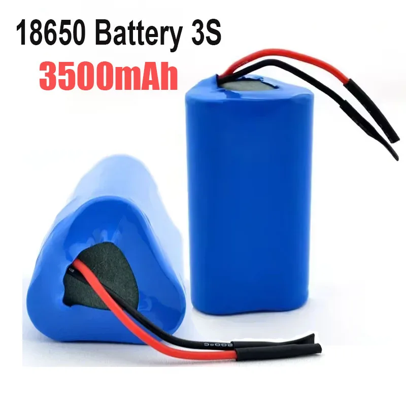 

12V Battery 3S1P 12.6V/11.1V 3500mAh 18650 Lithium-ion Battery Pack with 5A BMS for Backup Power Ups CCTV Camerar