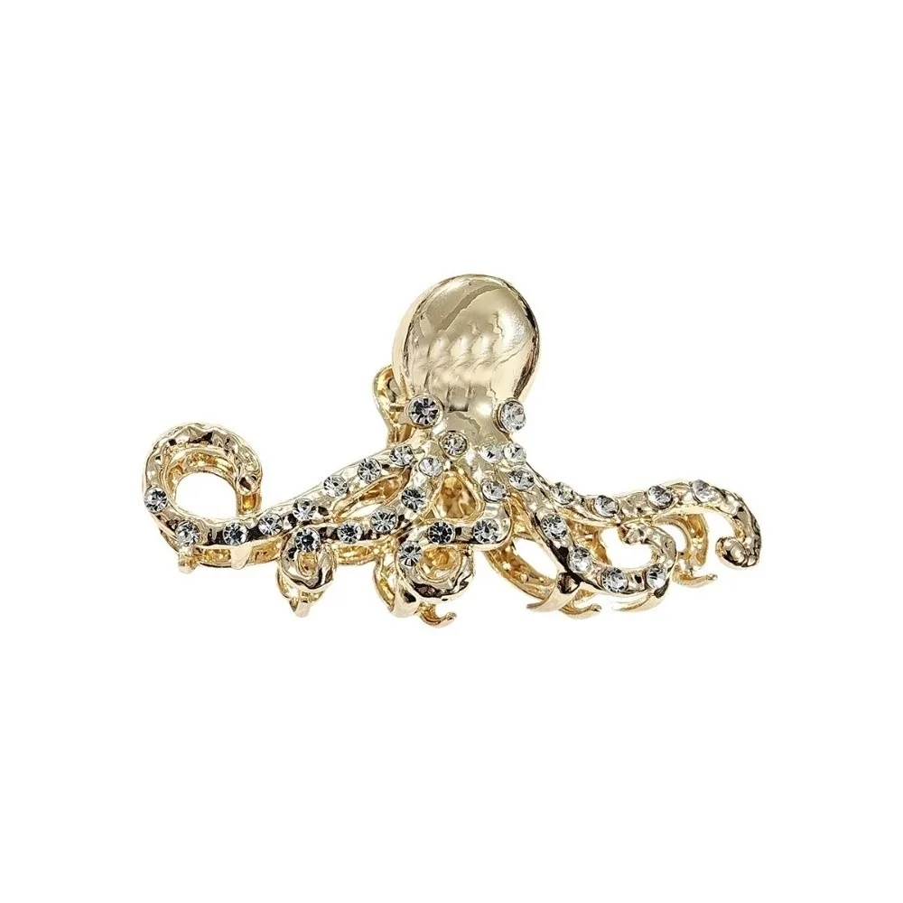 

Модная заколка для волос серии Ocean: женская заколка-краб из цинкового сплава в форме ракушки/акулы/осьминога в корейском стиле