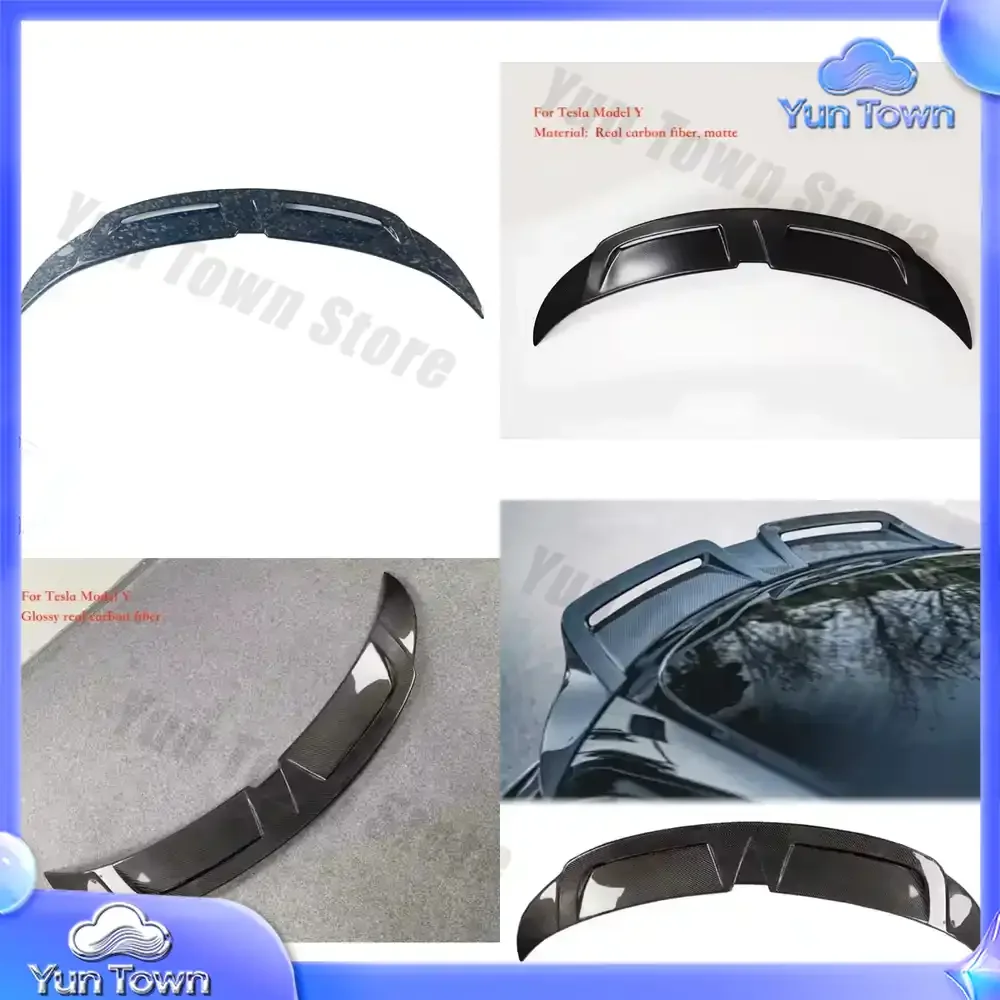MRD for Model Y 3 Real Carbon Fiber Spoiler Rear Wing Rear Spoiler Forge Matte Glossy