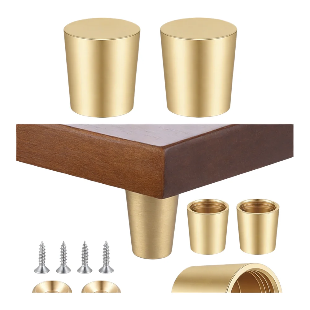 4pcs Brass Cutting Board Feet Chopping Board Stabilisers 15mm/0.59 Inches Non Slip Jewelry Box Board Display Tray Riser Feet Kit