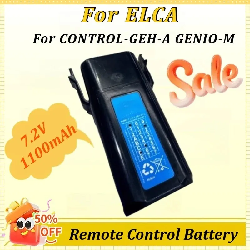 

7.2V 1100mAh Remote Control Battery for ELCA CONTROL-GEH-A GENIO-M Rechargeable Batteries