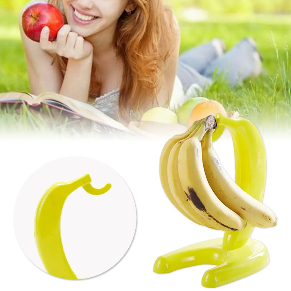 

2 Pcs Premium Ecofriendly Banana Plastic Hanging Stand Fruit Holder For Indoor Outdoor Kitchen Storage