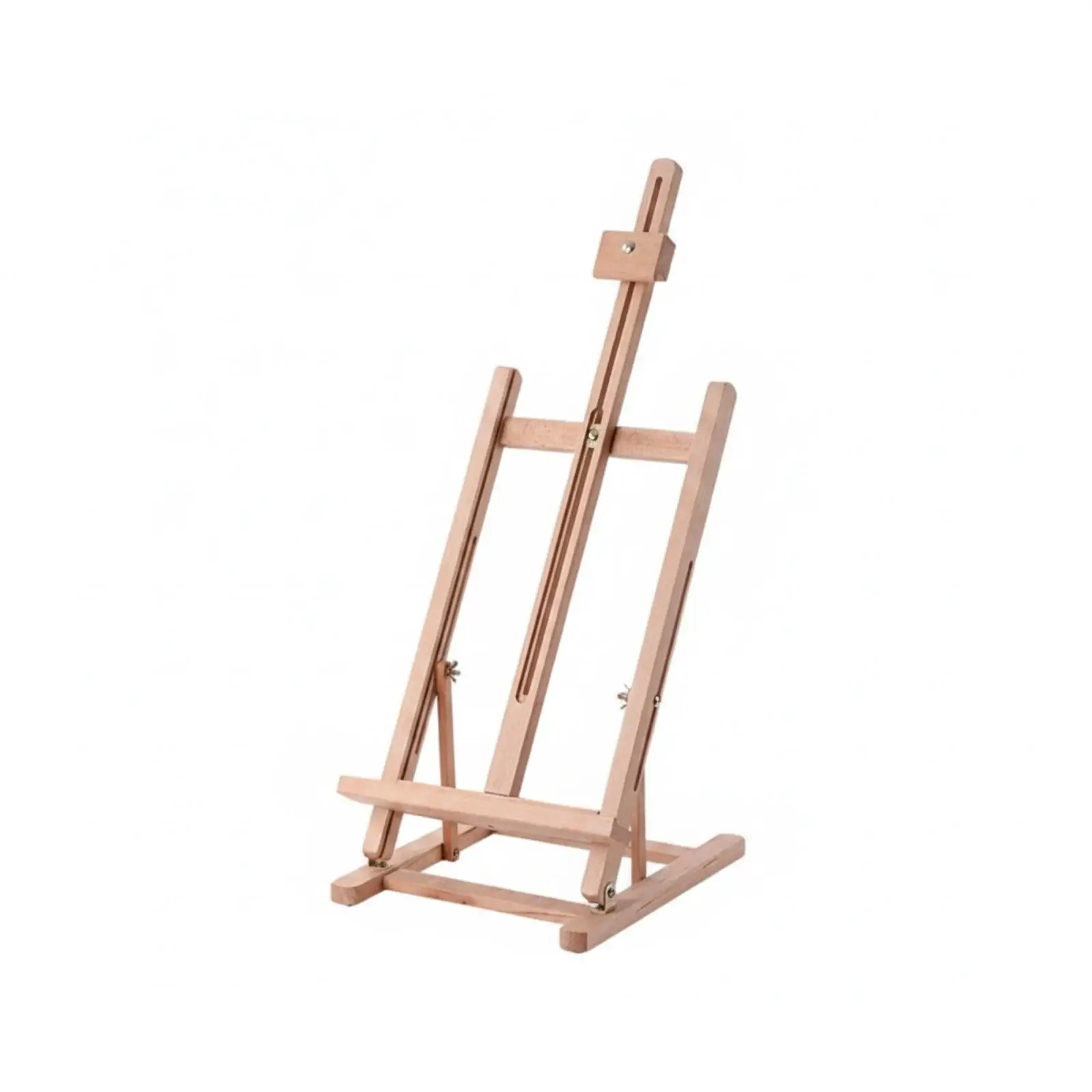 Adjustable Wooden Table Easel for Children Drawing Painting with Metal Hardware Foldable Desktop Art Easel for Studio Home
