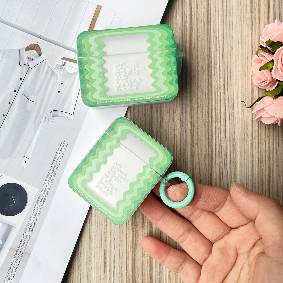 For AirPods Pro 2nd Case Ins Fashion Flower Silicone Cover For Apple AirPods 1 2 3 Girls Cute Earphone Charging Box With Keyring