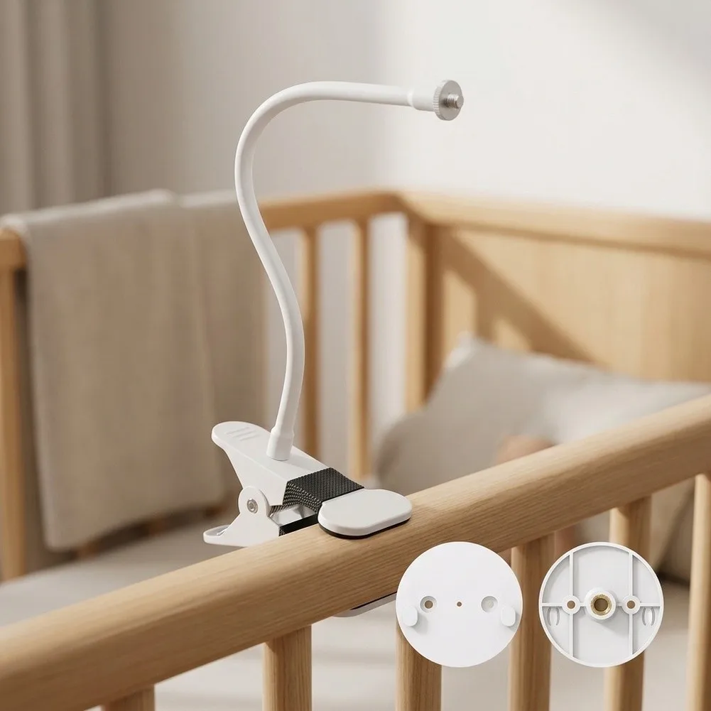 Security Camera Flexible Clip Stand For E30,C220,C210 Crib Rail Guard Gooseneck Clamp Bracket For Webcam Monitor