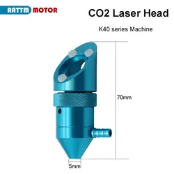 CO2 Laser Head for K40 Series Laser Engraving Cutiing Machine Lens Dia 15/18mm Focal Length 50.8mm Mirror 20mm