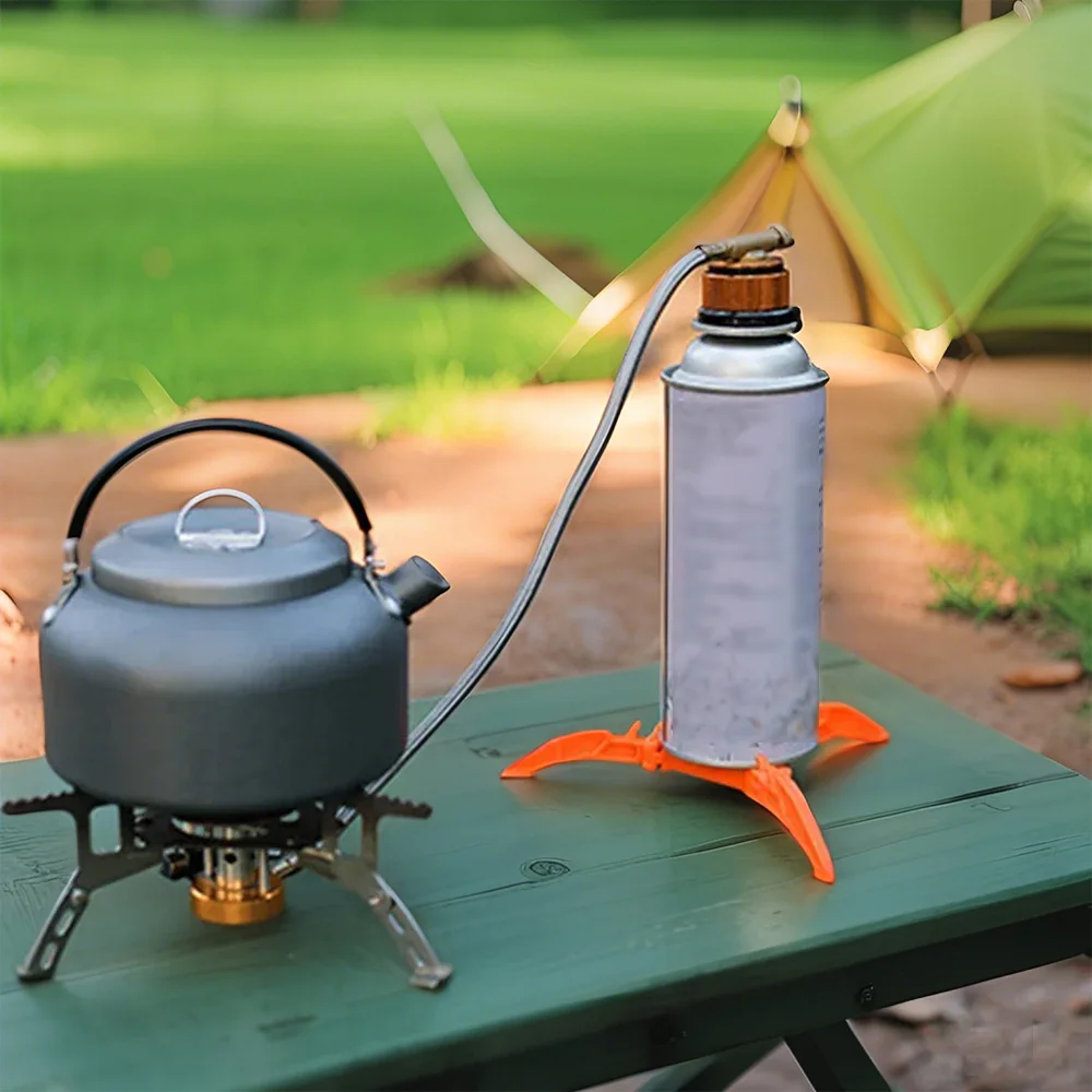 ​​​​​​Portable Gas Canister Stand​​ Universal Tripod Folding Frame Outdoor Camping Gas Tank Stove Base Holder Camping Supplies