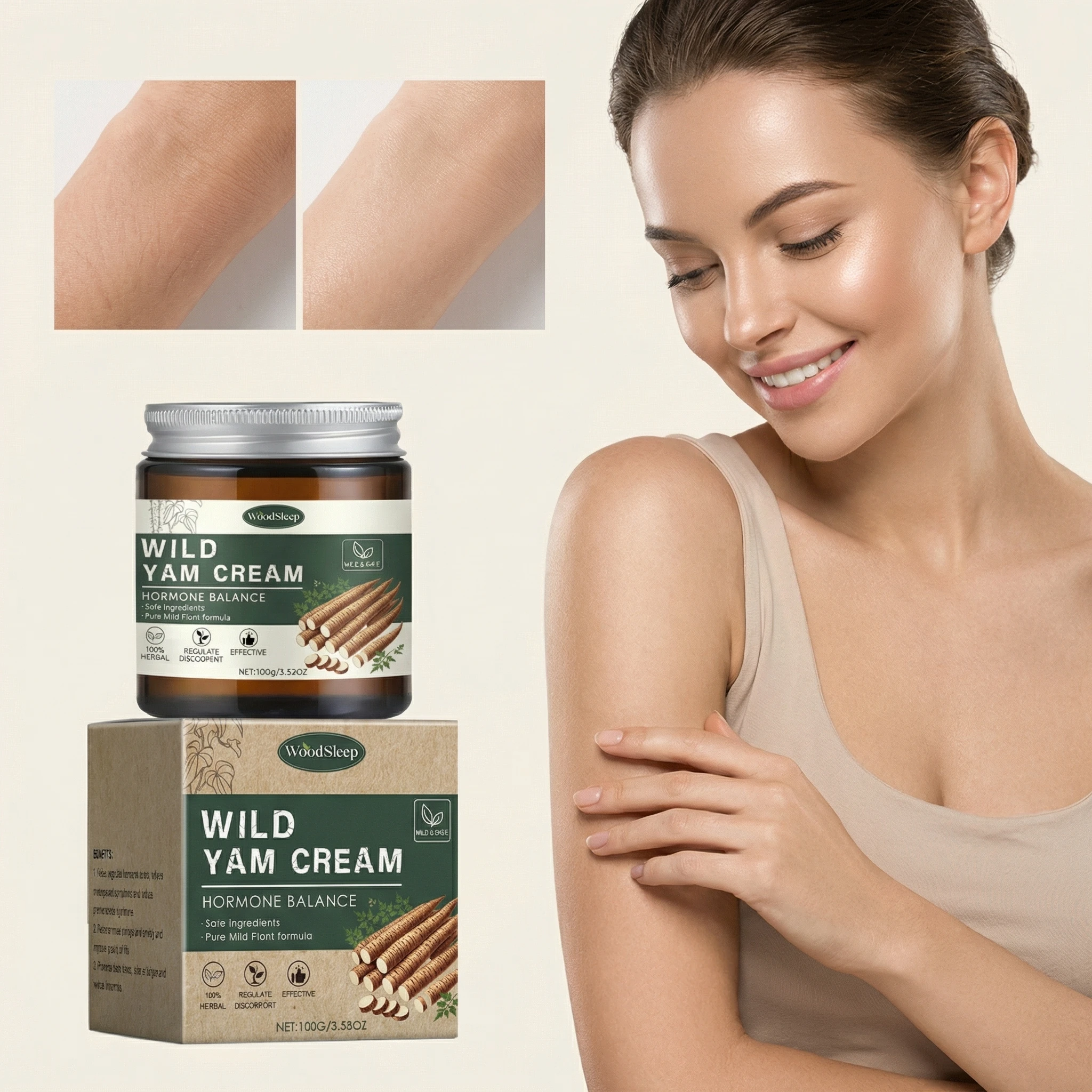 

Women Care Yam Cream Moisturizing Nourishing Body Cream For Female Soothing Discomfort Long Lasting Hydration Daily Skin Care