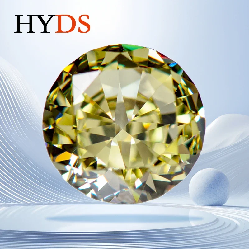 

Cubic Zirconia Crushed Ice Cut Olive Yellow Color Round Shape Charms for Jewelry Making Rings Bracelet Materials No Certificate