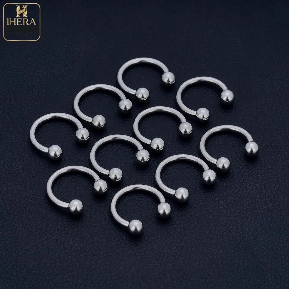 1/5PC G23 Titanium Nose Rings Piercings Lip Eyebrow Ear Septum Helix Cartilage Septum Body Jewelry Piercing Labret Nariz C Rod