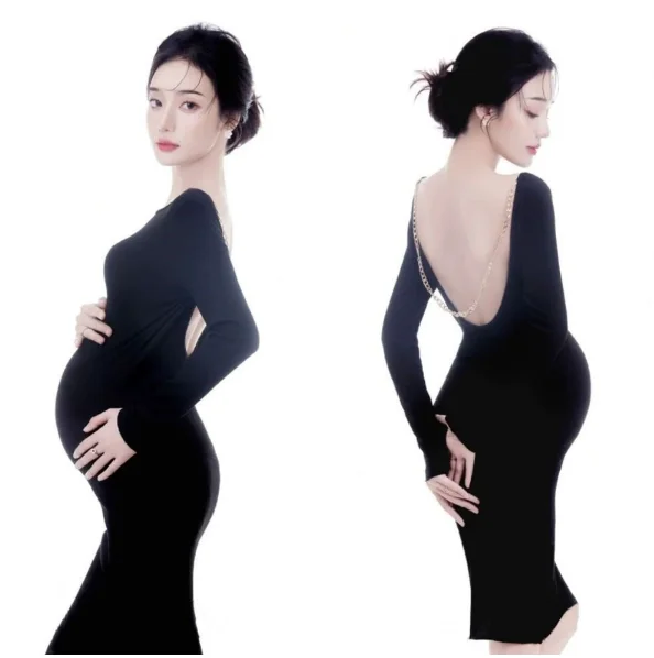 Extra Long Trailing Maternity Photo Dress Maternity Photography Slim Fish Tail Dress Party
