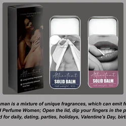 Perfumes para homens Perfume sólido Feromônio Colônia para casa Perfume Bálsamo sólido para homens Bálsamo sólido portátil Perfume