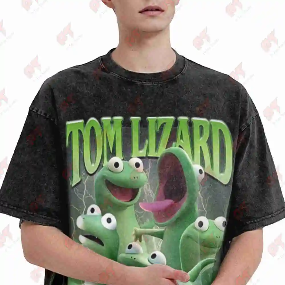Tom Lizard Hoppers Vintage Washed Tee Pure Cotton T-Shirt