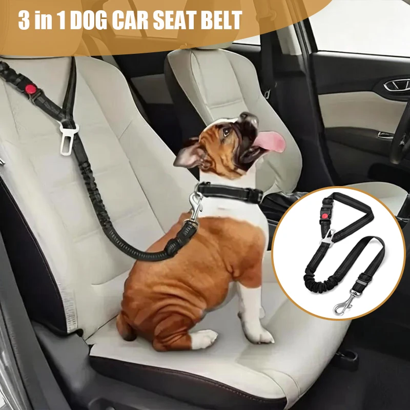 

Pet seat belt towing rope cross-border hot collection dog rope telescopic convenient practical large dog ring buckle dog chain