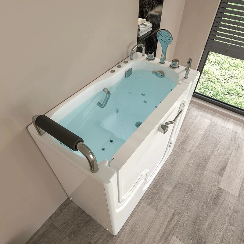 Stepping Side Door Bathing Tub For Elderly Disabled And People With Mobility Problems Acrylic Soaking Bathtub Home Use