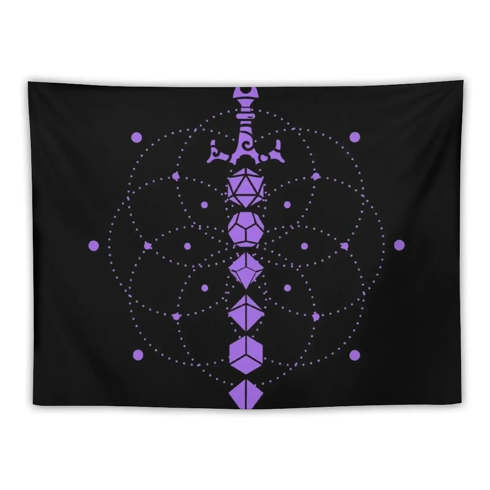 

Purple Magical Dice Sword Tabletop RPG Gaming Tapestry Decorative Wall Mural Wall Hanging Home Decor Accessories Tapestry