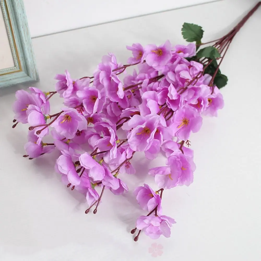 7 Zweige Künstliche Kirschblüten Blumenarrangement 55cm Künstliche Pflaumenblüten Vasenfüller Heimdekoration – Detail 10