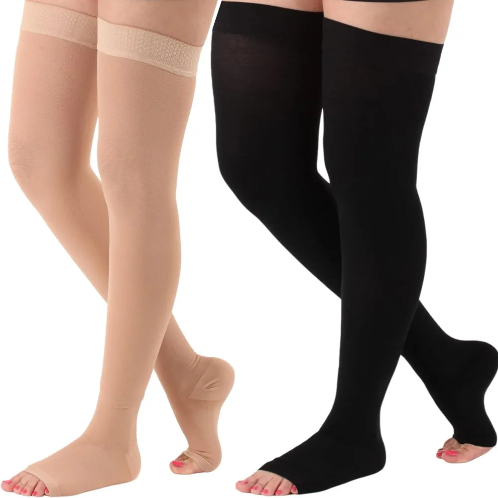 1 Paar unisex-Overknee-Kompressionssocken in Übergröße für Damen und Herren