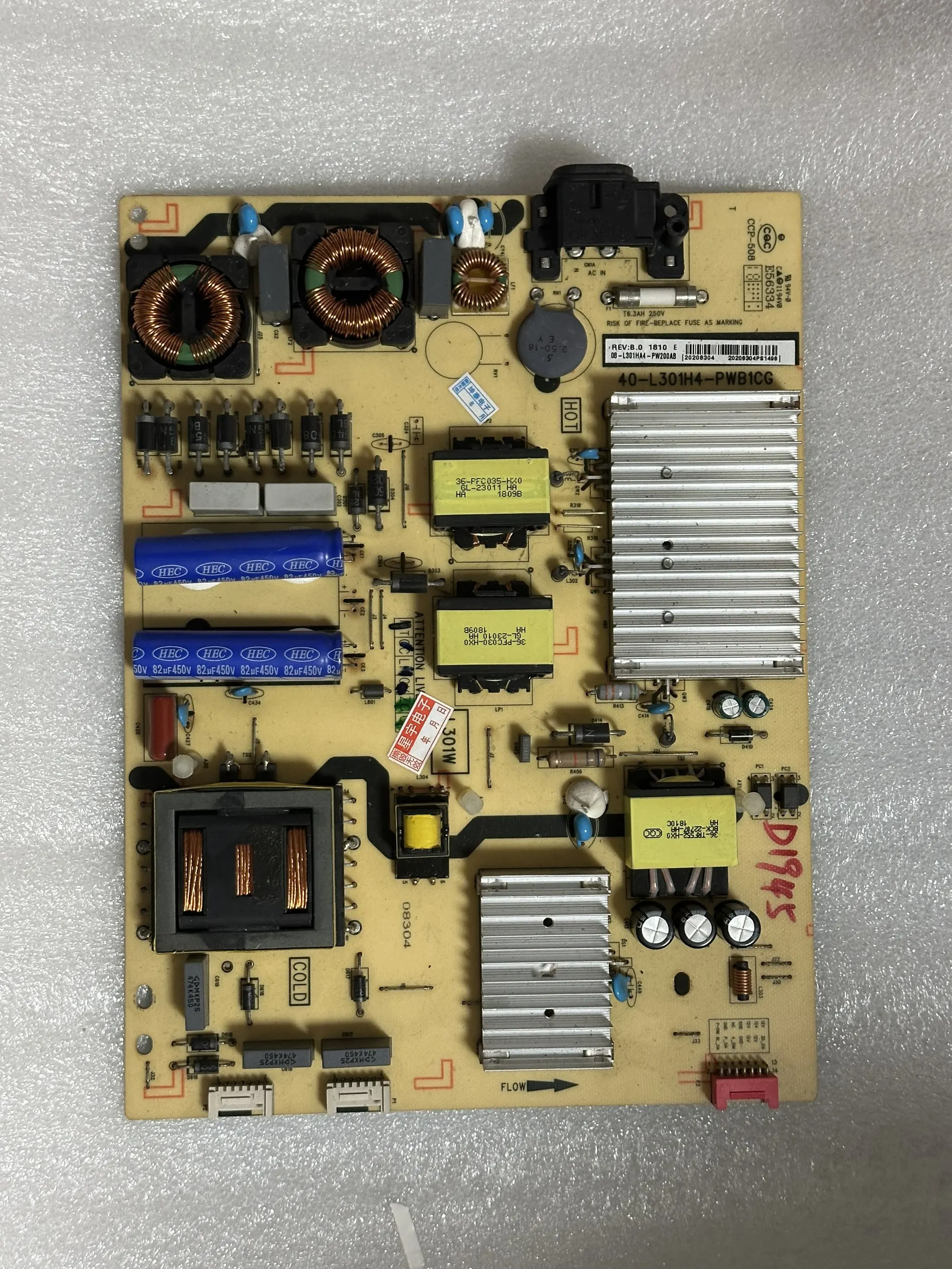 

Оригинальная плата питания 65A730U L65E5800A-UD L65P2 40-L301H4-PWB1CG