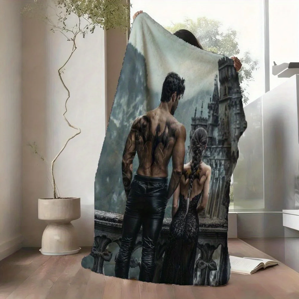Customize Xaden and Violet Printed Flannel Blanket - Soft Plush Throw for Cozy Warmth, Versatile and Easy-Care, Essential for Na