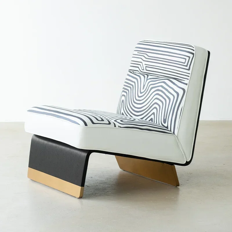 Y Italian casual single chair style single chair negotiation chair zebra pattern