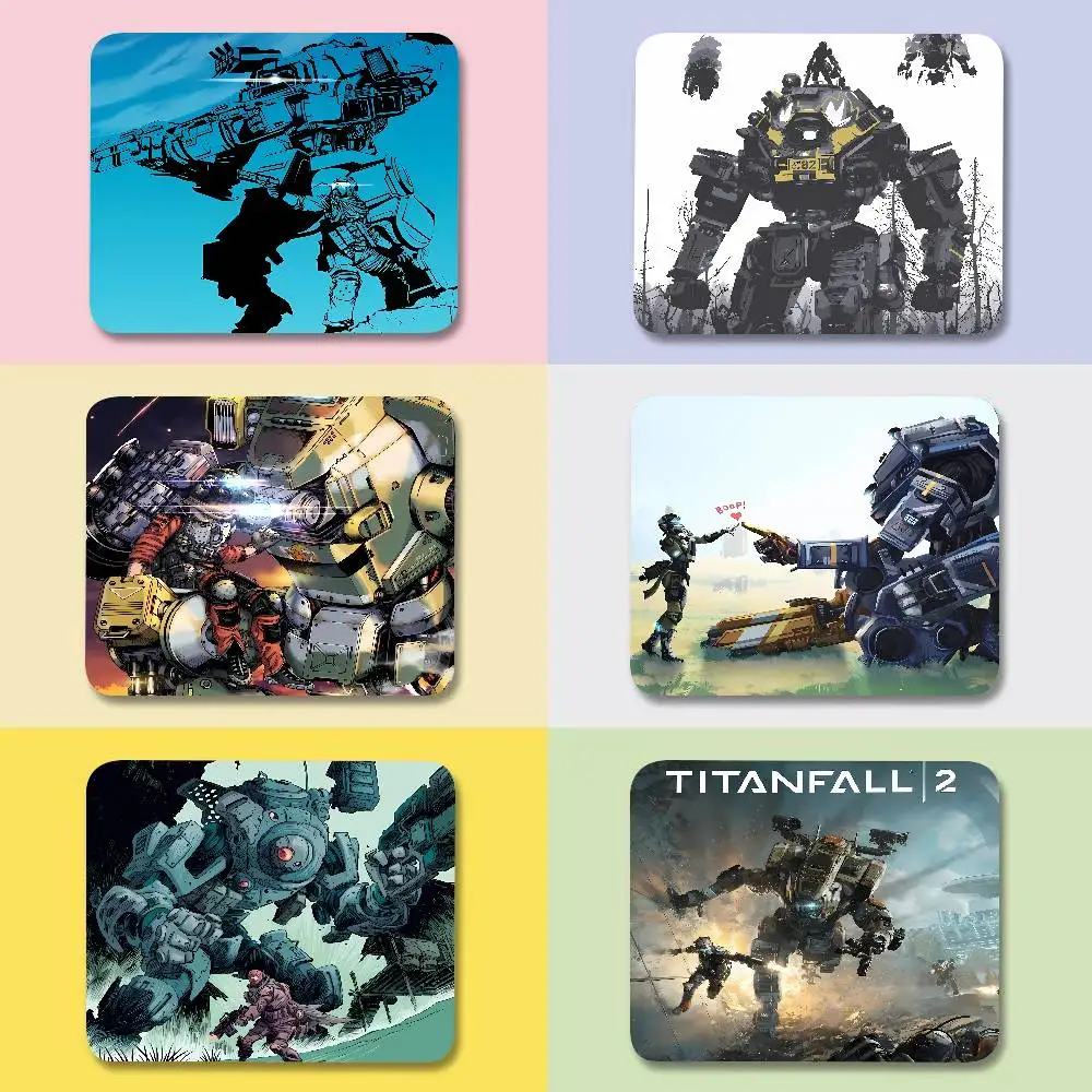 Mouse Pad 25X29 Square Computer Office Game Table Mats Rubber Anti-slip Mousepads Small Decor Desk Pads Shooting Game Titanfall