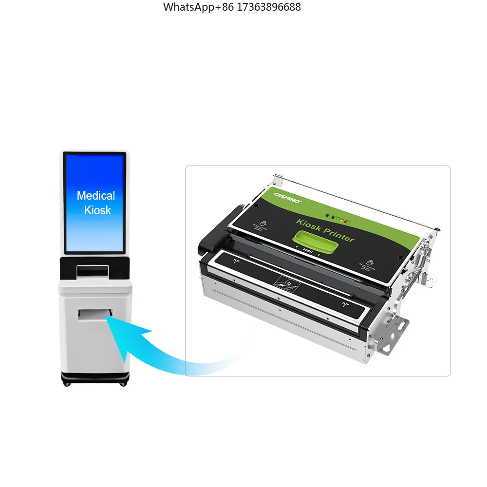 

Термопринтер Cashino KP-216 A4 A5 A6 216 мм для киосков, печати чеков, этикеток и документов, для отчетов о УЗИ в здравоохранении